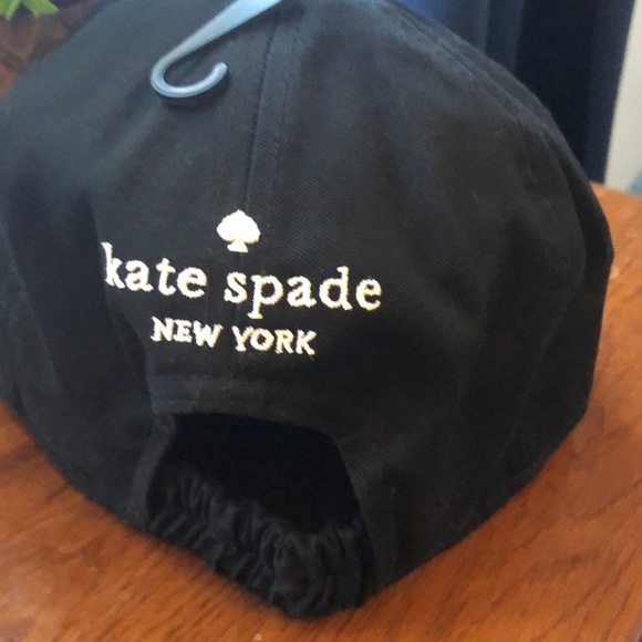 Kate Spade Slick Poker Gambling Las Vegas Baseball Cap Elastic Back Black NWT - Picture 6 of 8